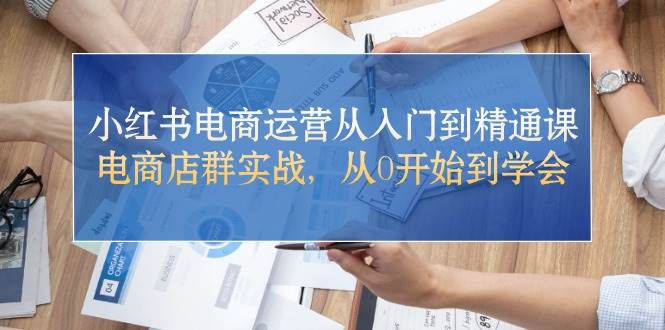 小红书电商运营从入门到精通课，电商店群实战，从0开始到学会-六道网创