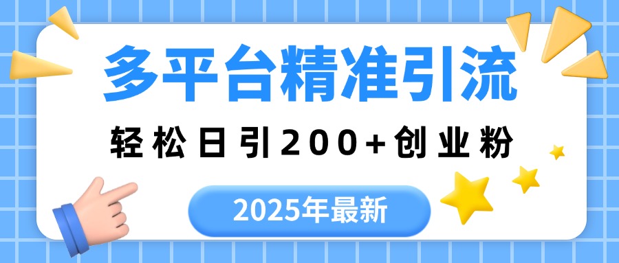 2025年最新多平台精准引流，轻松日引200+-六道网创