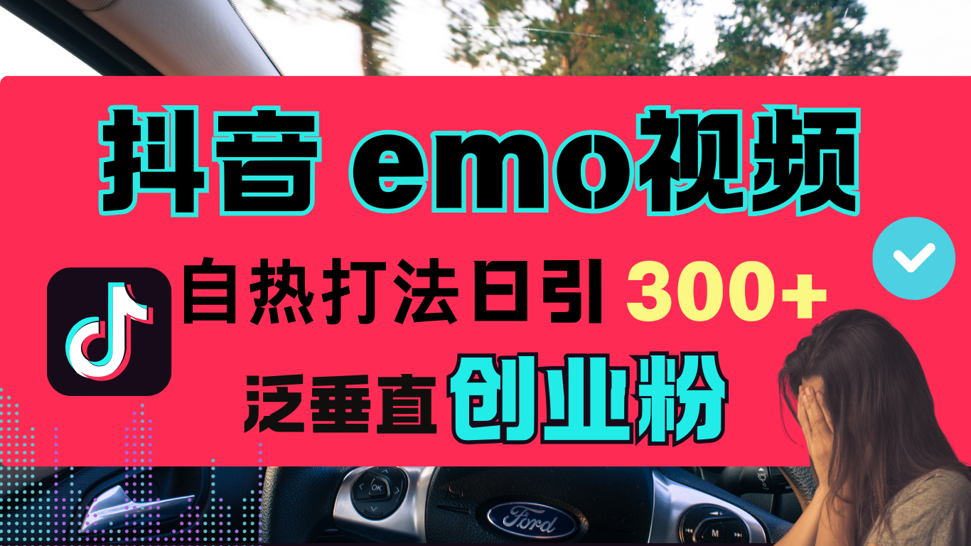 抖音“EMO视频”自热流打法，日引300+泛垂直创业粉-六道网创