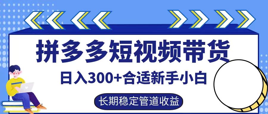 拼多多短视频带货日入300+实操落地流程-六道网创