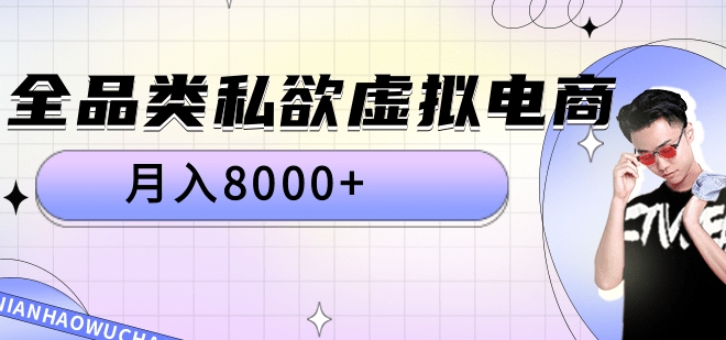 全品类私域虚拟电商，月入8000+-六道网创