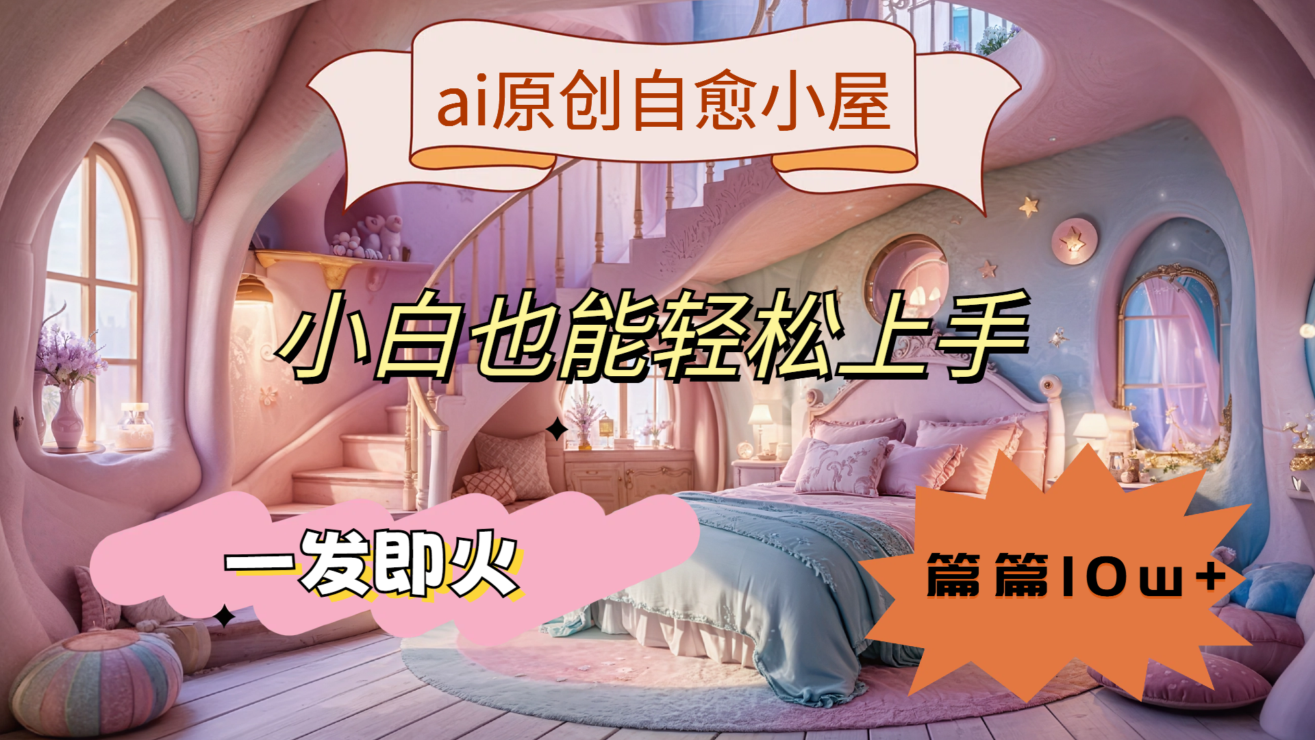 ai原创治愈小屋，小白也能轻松上手，一发即火，篇篇10w+-六道网创