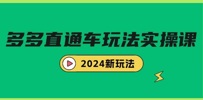 多多直通车玩法实战课，2024新玩法（7节课）-六道网创