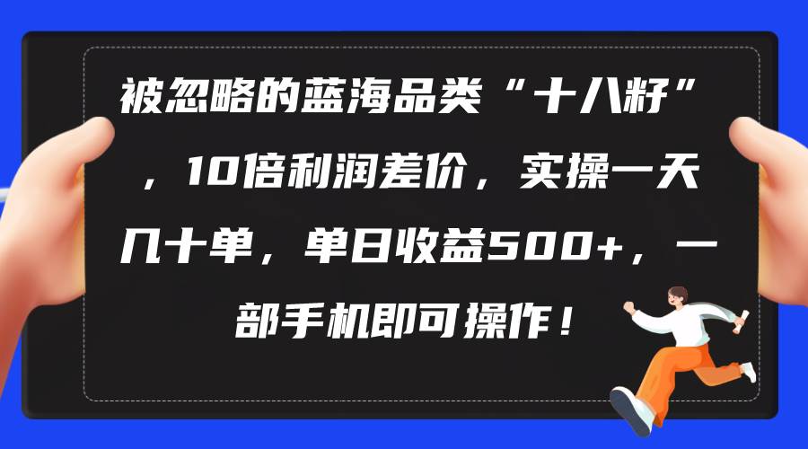 被忽略的蓝海品类“十八籽”，10倍利润差价，实操一天几十单 单日收益500+-六道网创