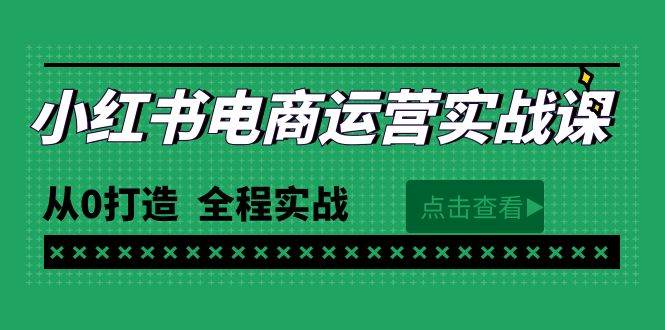 最新小红书·电商运营实战课，从0打造  全程实战（65节视频课）-六道网创