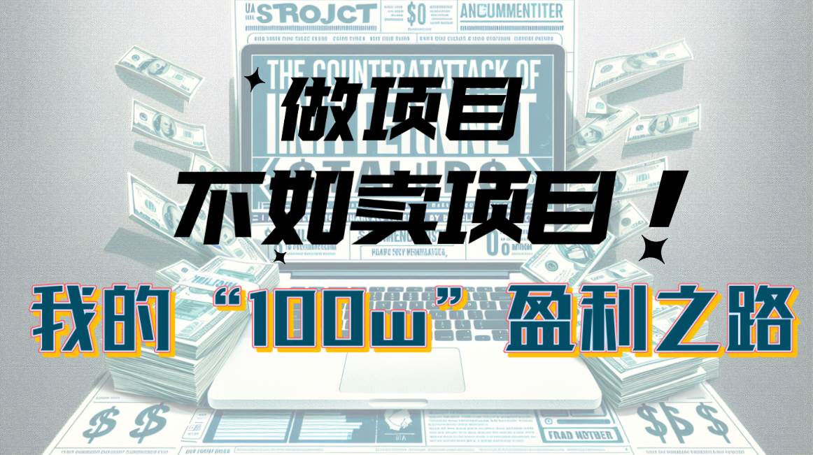 为什么做项目不如卖项目？我的100W+盈利之路-六道网创