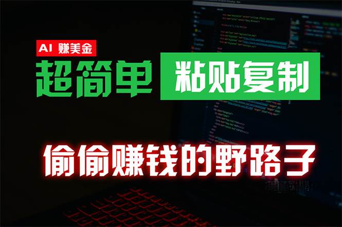 偷偷赚钱野路子，0成本海外淘金，无脑粘贴复制 稳定且超简单 适合副业兼职-六道网创