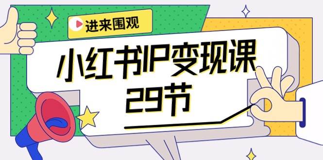 小红书IP变现课：开店/定位/IP变现/直播带货/爆款打造/涨价秘诀/等等/29节-六道网创