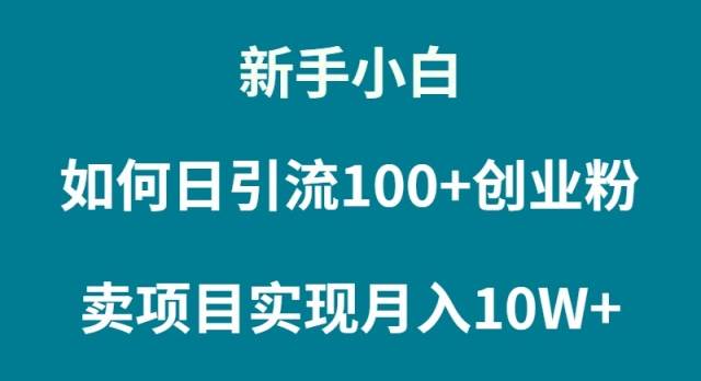 新手小白如何通过卖项目实现月入10W+-六道网创