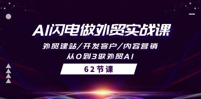 AI闪电做外贸实战课，外贸建站/开发客户/内容营销/从0到3做外贸AI-62节-六道网创