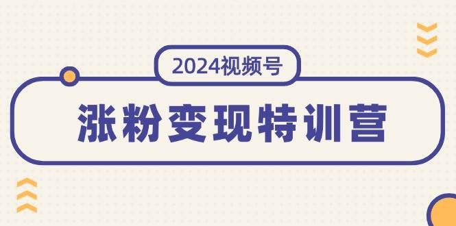 2024视频号-涨粉变现特训营：一站式打造稳定视频号涨粉变现模式（10节）-六道网创