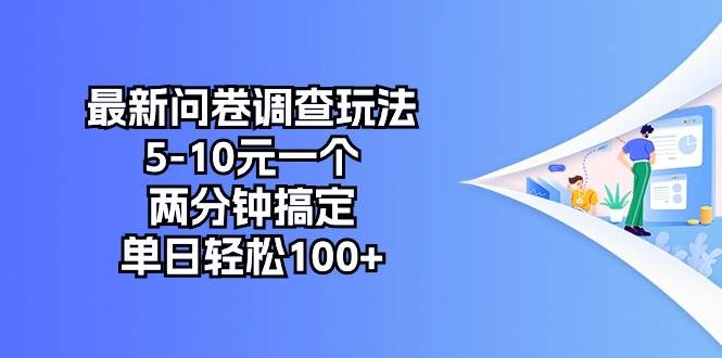 最新问卷调查玩法，5-10元一个，两分钟搞定，单日轻松100+-六道网创