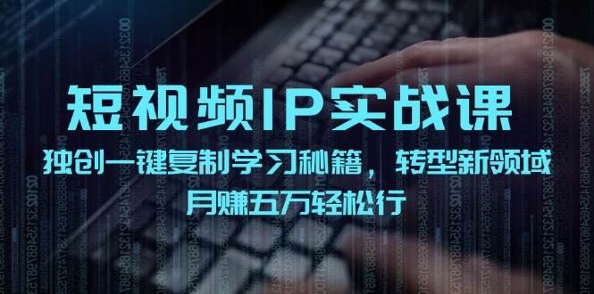 短视频 IP实战课，独创一键复制学习秘籍，转战新领域，月赚五万轻松行-六道网创