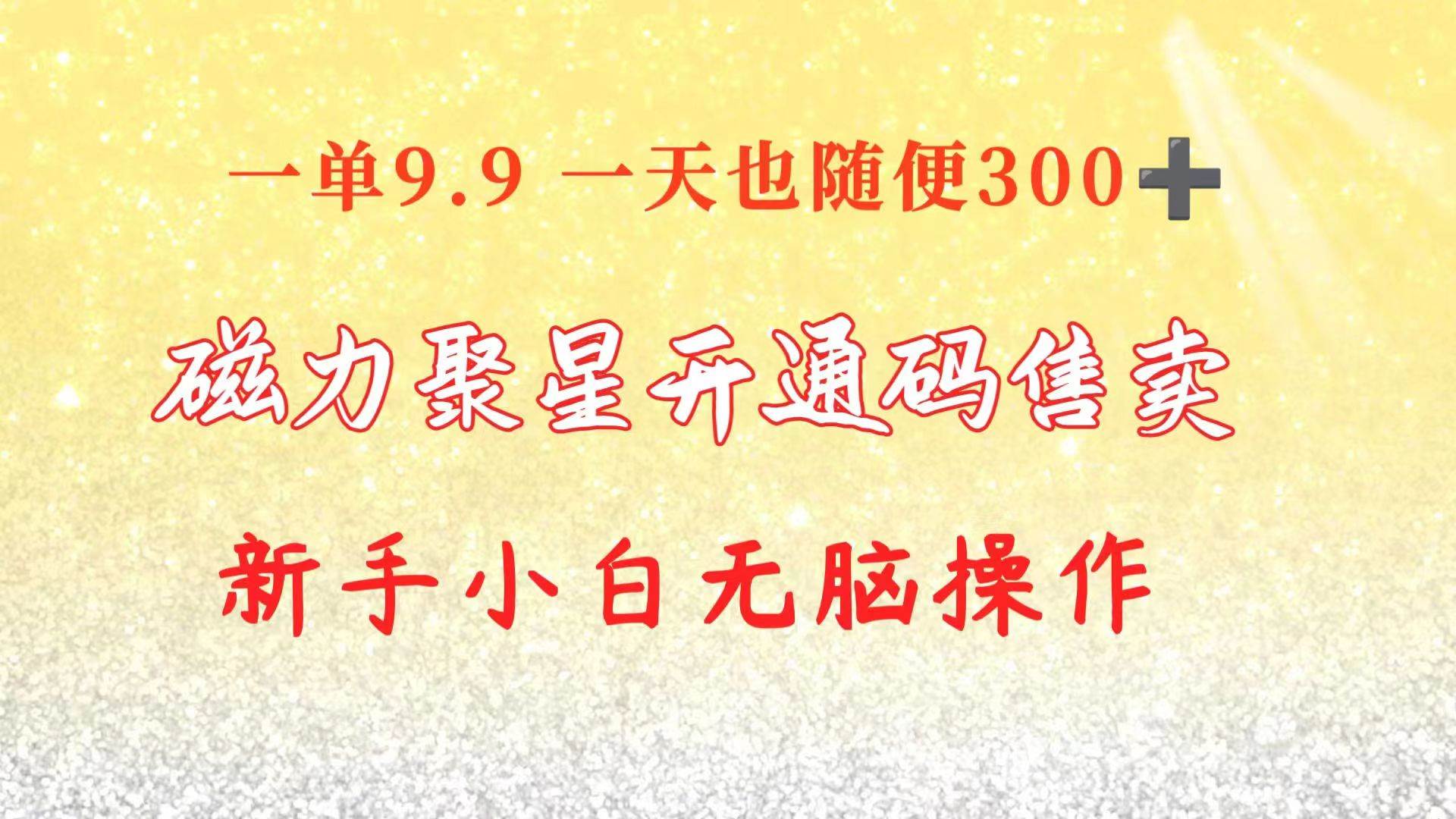 快手磁力聚星码信息差 售卖  一单卖9.9  一天也轻松300+ 新手小白无脑操作-六道网创