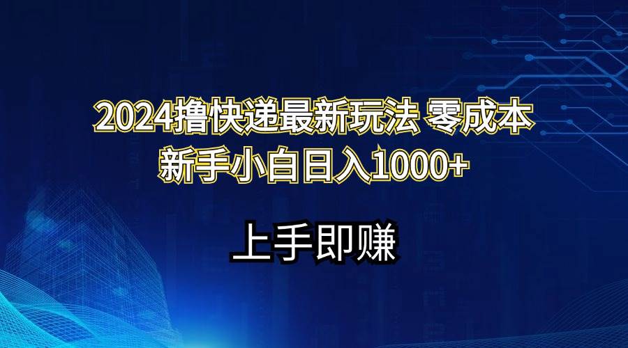 2024撸快递最新玩法零成本新手小白日入1000+-六道网创