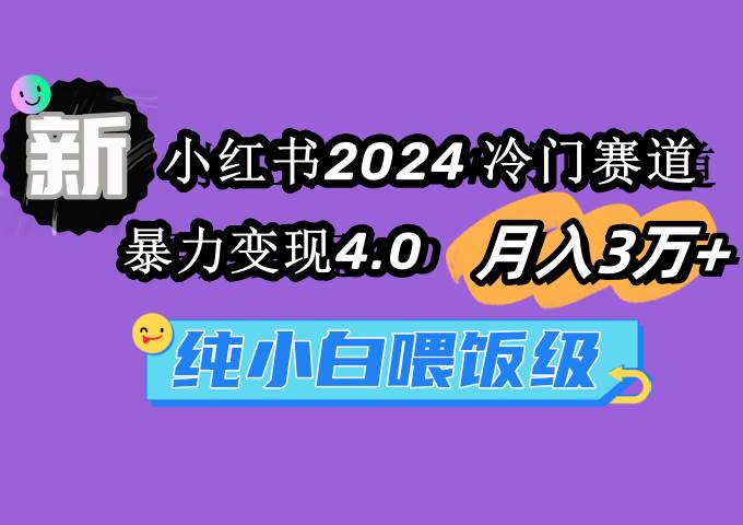 小红书2024冷门赛道 月入3万+ 暴力变现4.0 纯小白喂饭级-六道网创