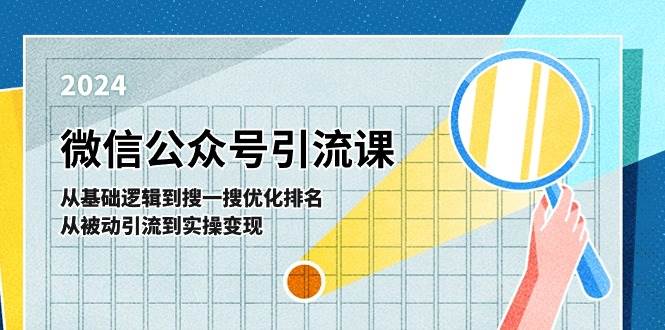 微信公众号实操引流课-从基础逻辑到搜一搜优化排名，从被动引流到实操变现-六道网创