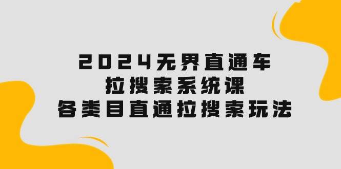 2024无界直通车·拉搜索系统课：各类目直通车 拉搜索玩法！-六道网创